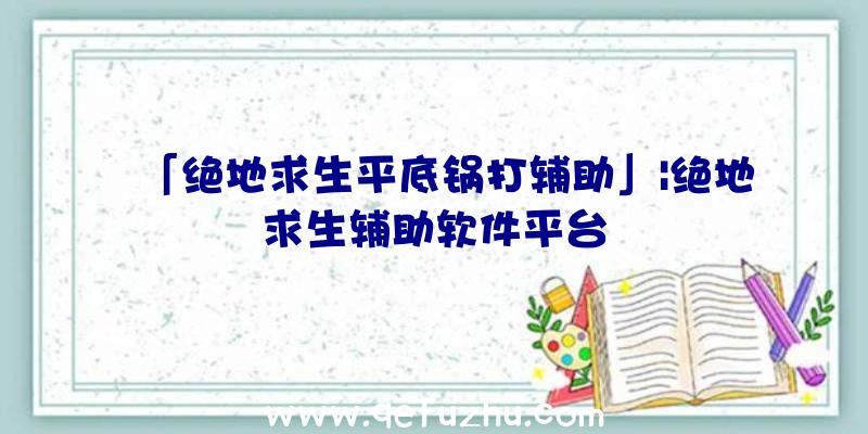 「绝地求生平底锅打辅助」|绝地求生辅助软件平台